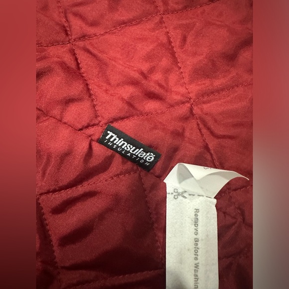 J Crew Jacket Women’s Small Maroon Wool Blend Long Pea Coat Trench Coat Zip - Picture 7 of 7